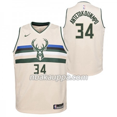 Milwaukee Bucks Giannis Antetokounmpo 34 Nike City Edition Pelipaidat Swingman - Miesten